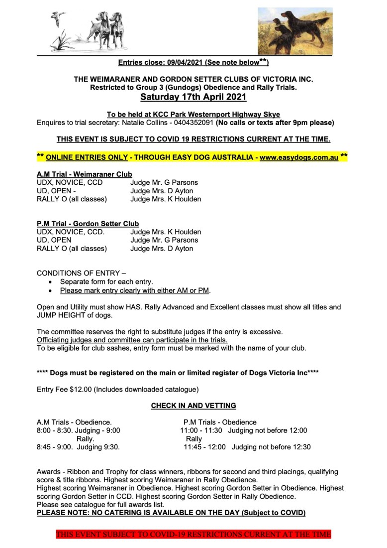 2021 Obedience 29269-SCHEDULE-Weimaraner-Club-of-Victoria-Inc-(AM-Trial)-(VIC)-V1